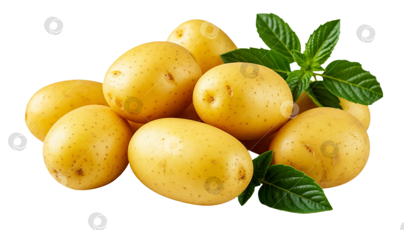 Скачать Молодой картофель на прозрачном фоне фотосток Ozero