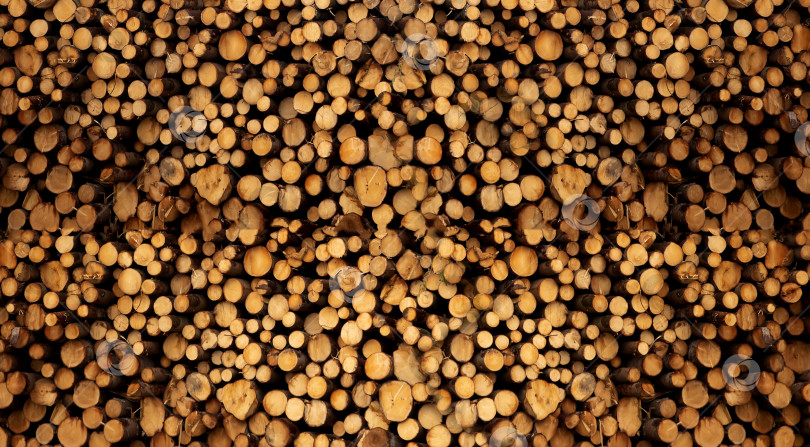 Скачать Текстура многих деревянных бревен на деревообрабатывающем заводе. фотосток Ozero