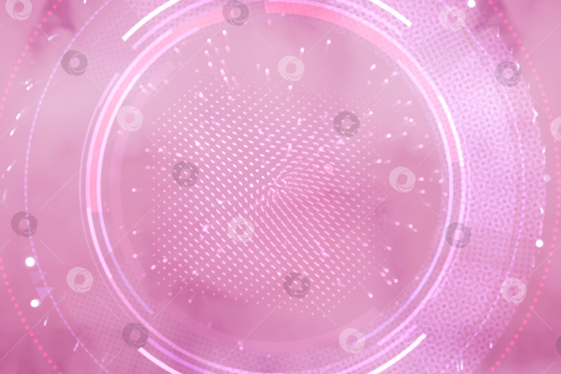 Скачать Абстрактный розовый дым с круговой диаграммой и оптическими иллюзиями. фотосток Ozero