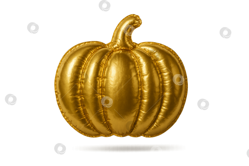 Скачать Воздушный шар из тыквы золотого цвета, выделенный на прозрачном фоне фотосток Ozero