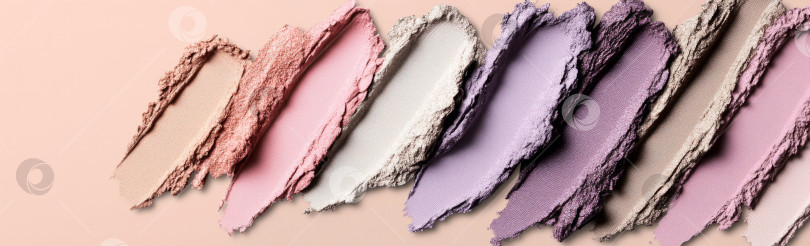 Скачать Мазки теней для век различных цветов и текстур для любителей макияжа фотосток Ozero