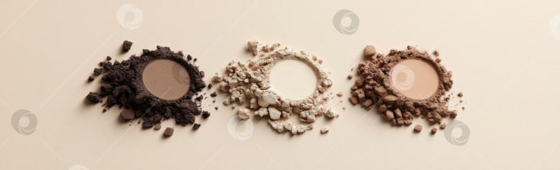 Скачать Текстуры косметических теней для век распределяются градиентными тонами, идеально подходящими для создания бьюти-фона фотосток Ozero