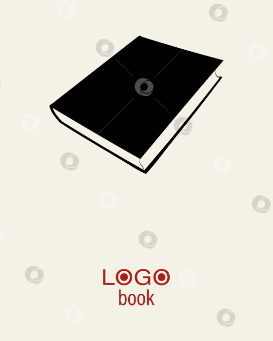 Скачать Векторная книга в виде логотипа, выделенного на белом фоне фотосток Ozero