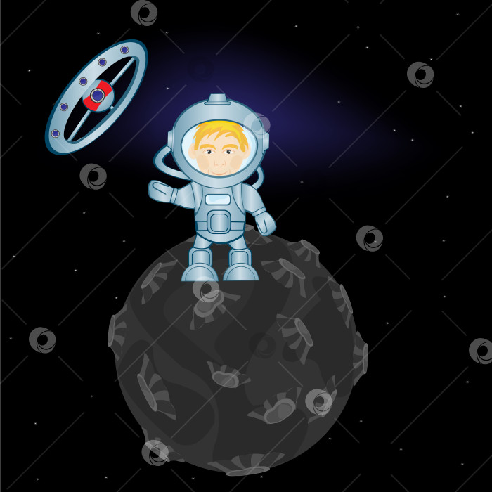 Скачать Космонавт на планете фотосток Ozero