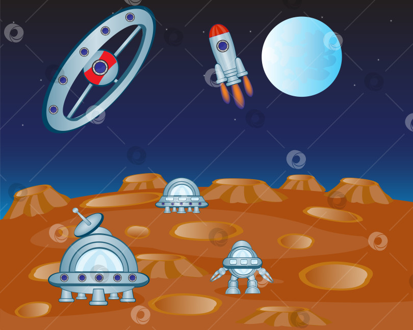 Скачать Изучение далекой планеты фотосток Ozero