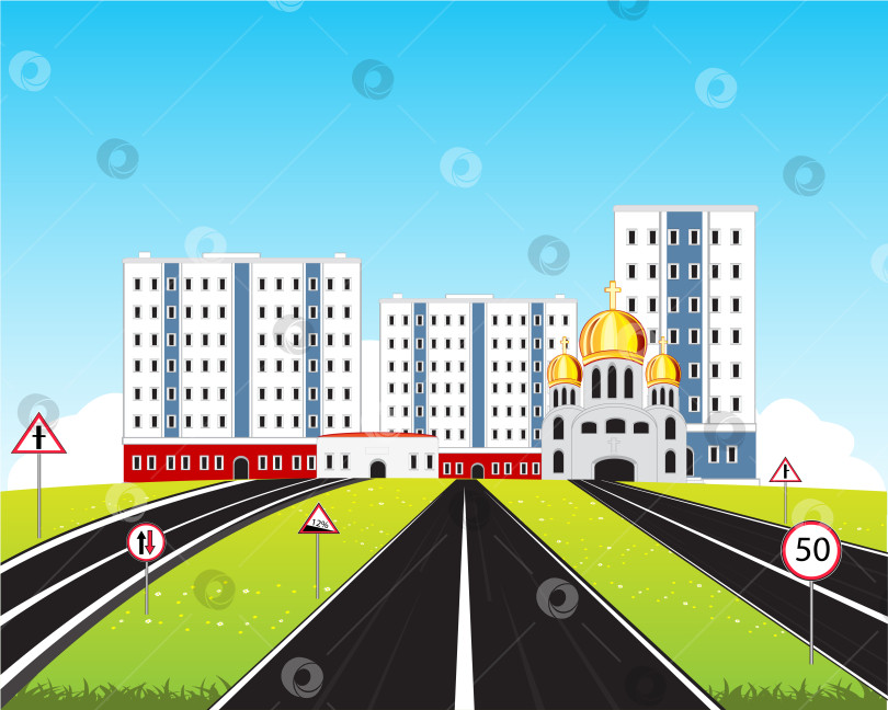 Скачать Город в степи фотосток Ozero