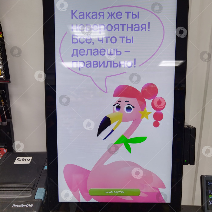 Скачать Терминал самообслуживания в магазине "Улыбка радуги". фотосток Ozero