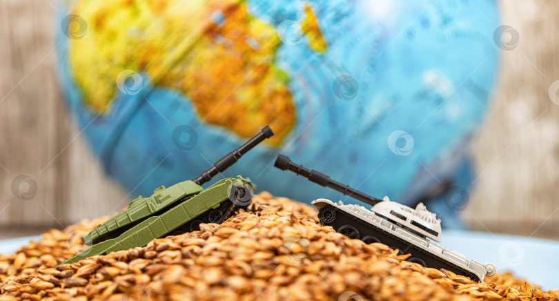 Скачать Концепция: военные конфликты приводят к глобальной нехватке зерна фотосток Ozero