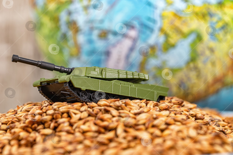 Скачать Концепция: военные конфликты приводят к глобальной нехватке зерна фотосток Ozero