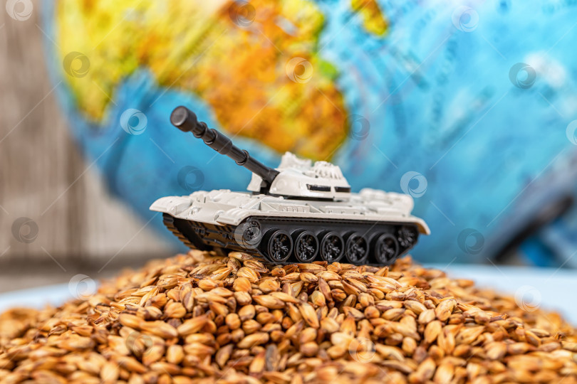 Скачать Концепция: военные конфликты приводят к глобальной нехватке зерна фотосток Ozero