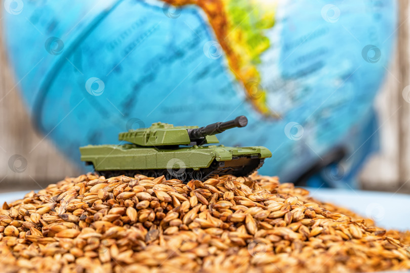 Скачать Концепция: военные конфликты приводят к глобальной нехватке зерна фотосток Ozero