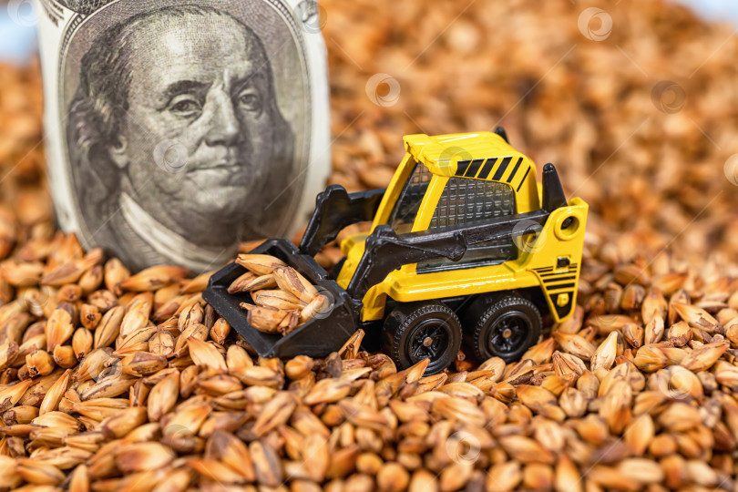 Скачать Концепция: сбор большого урожая зерна для продажи на мировых рынках фотосток Ozero