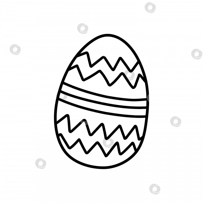 Скачать Симпатично украшенное пасхальное яйцо, выделенное на белом фоне фотосток Ozero
