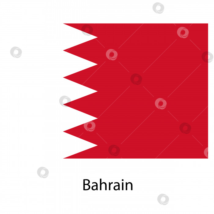 Скачать Флаг страны Бахрейн. Векторная иллюстрация. фотосток Ozero