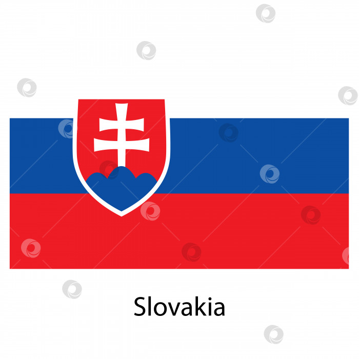 Скачать Флаг страны Словакия. Векторная иллюстрация. фотосток Ozero