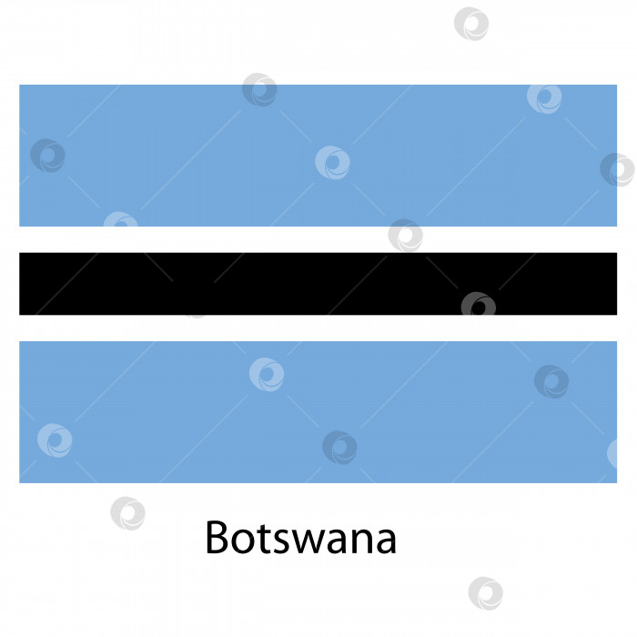 Скачать Флаг страны Ботсвана. Векторная иллюстрация. фотосток Ozero