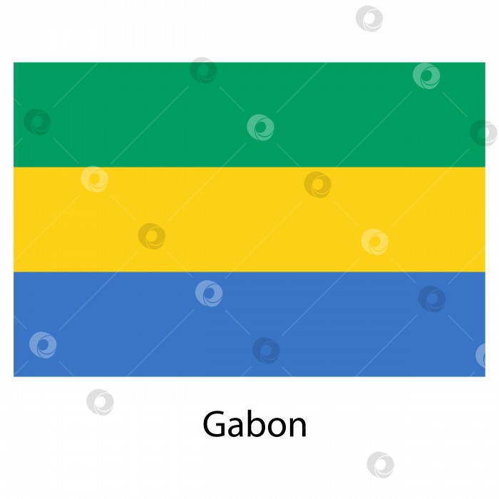 Скачать Флаг страны Габон. Векторная иллюстрация. фотосток Ozero