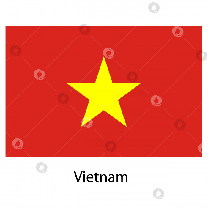 Скачать Флаг страны Вьетнам. Векторная иллюстрация. фотосток Ozero