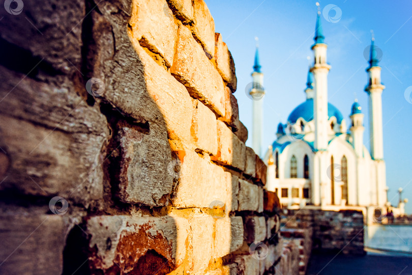 Скачать Казанский кремль, Россия, 29 июля 2015 года, мусульманская мечеть, храм, культовое сооружение для верующих ислама фотосток Ozero