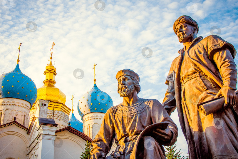 Скачать Казань, Россия, 29 июля 2015 года, Кремль-памятник архитекторам, Благовещенский собор фотосток Ozero