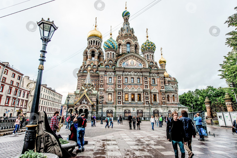 Скачать Санкт-Петербург, Россия, 25 июля 2017 года, Православный храм Спаса-на-Крови фотосток Ozero