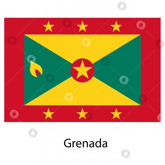 Скачать Флаг страны Гренада. Векторная иллюстрация. фотосток Ozero