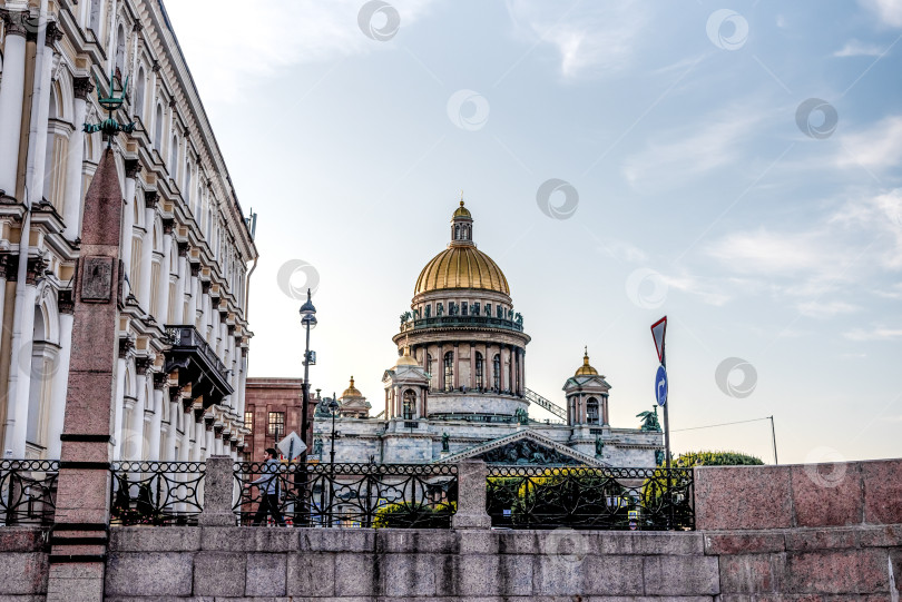 Скачать Санкт-Петербург, Россия, 21 июля 2019 года, Православная церковь, Исаакиевский собор фотосток Ozero