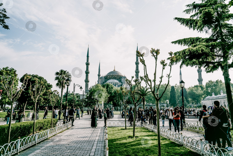 Скачать Стамбул, Турция, 9 мая 2018 года, Собор Святой Софии, исламская мечеть, музей религии фотосток Ozero