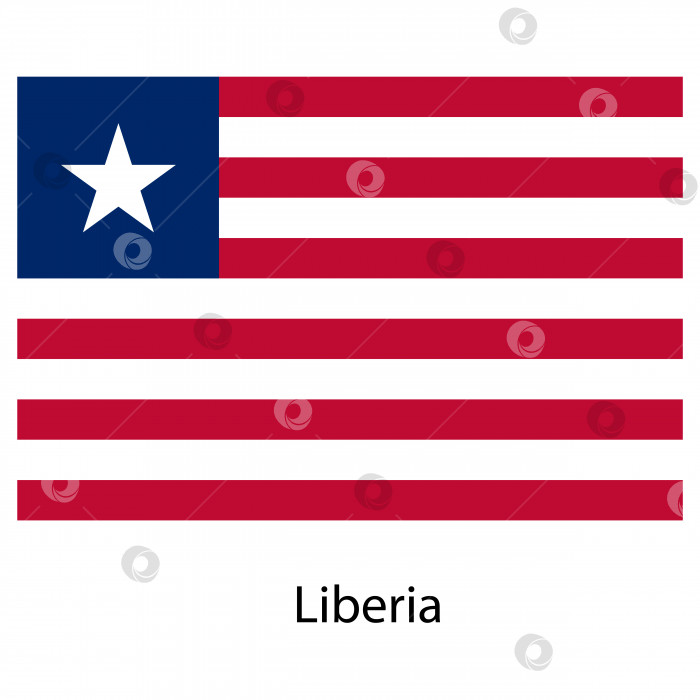 Скачать Флаг страны Либерия. Векторная иллюстрация. фотосток Ozero