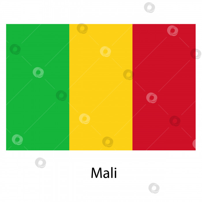 Скачать Флаг страны Мали. Векторная иллюстрация. фотосток Ozero