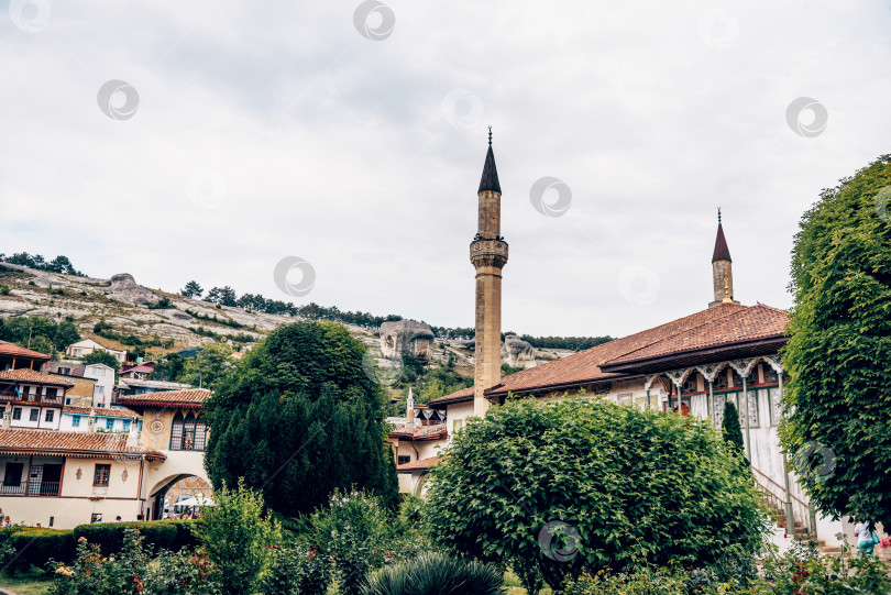 Скачать Бахчисарай, Крым, 20 июля 2020 года, внешний вид исламской достопримечательности - музея Ханского дворца фотосток Ozero