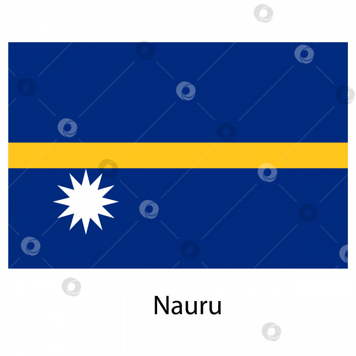 Скачать Флаг страны Науру. Векторная иллюстрация. фотосток Ozero