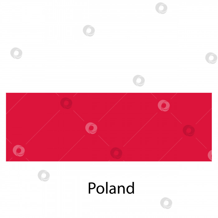 Скачать Флаг страны Польша. Векторная иллюстрация. фотосток Ozero