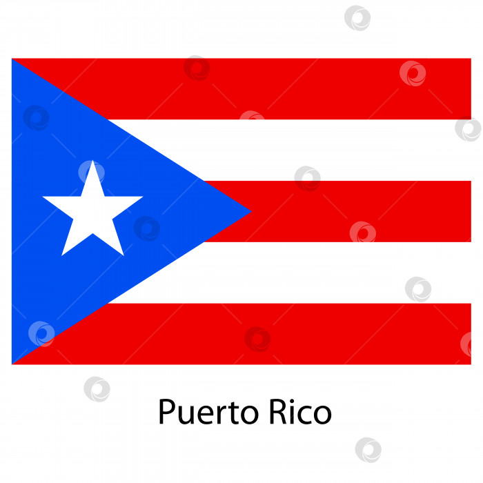 Скачать Флаг страны Пуэрто-Рико. Векторная иллюстрация. фотосток Ozero