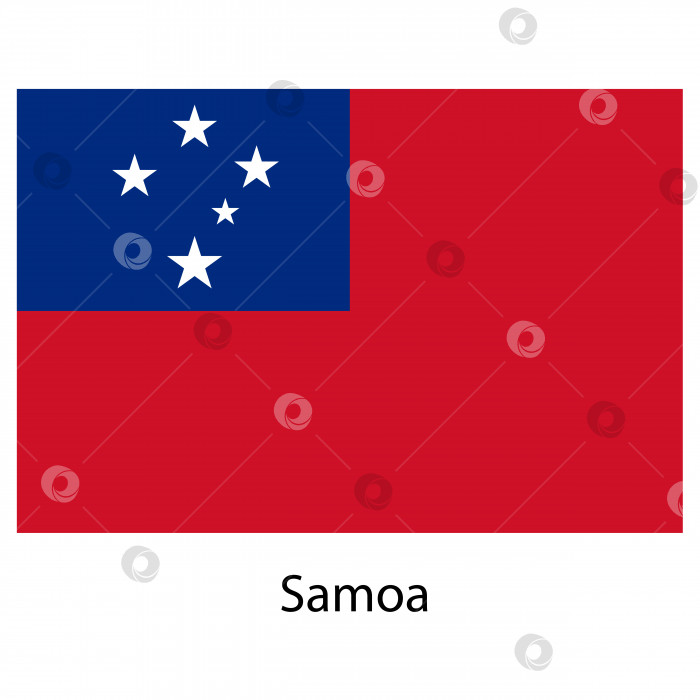 Скачать Флаг страны Самоа. Векторная иллюстрация. фотосток Ozero
