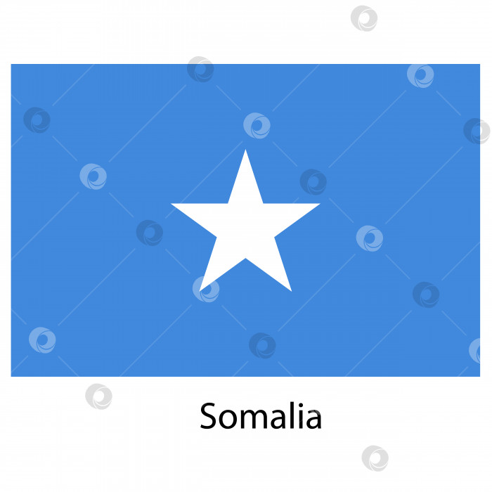 Скачать Флаг страны Сомали. Векторная иллюстрация. фотосток Ozero