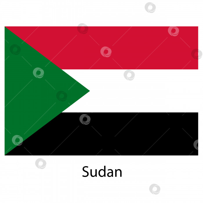 Скачать Флаг страны Судан. Векторная иллюстрация. фотосток Ozero
