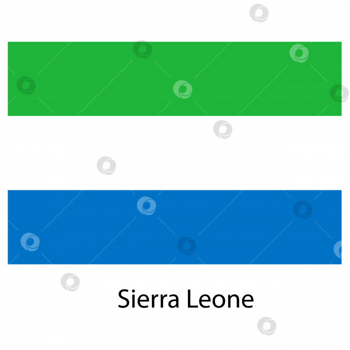 Скачать Флаг страны Сьерра-Леоне. Векторная иллюстрация. фотосток Ozero