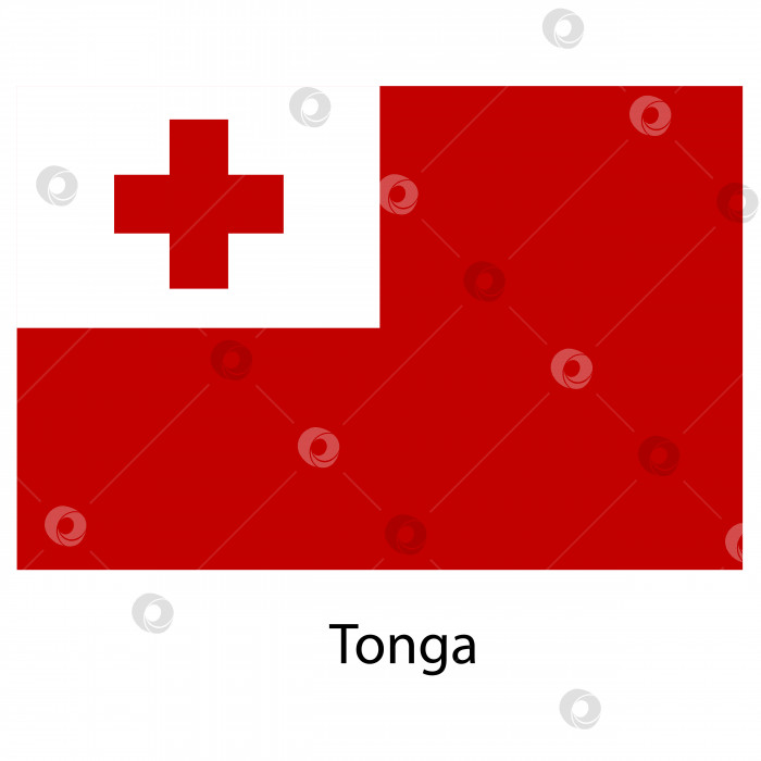 Скачать Флаг страны Тонга. Векторная иллюстрация. фотосток Ozero