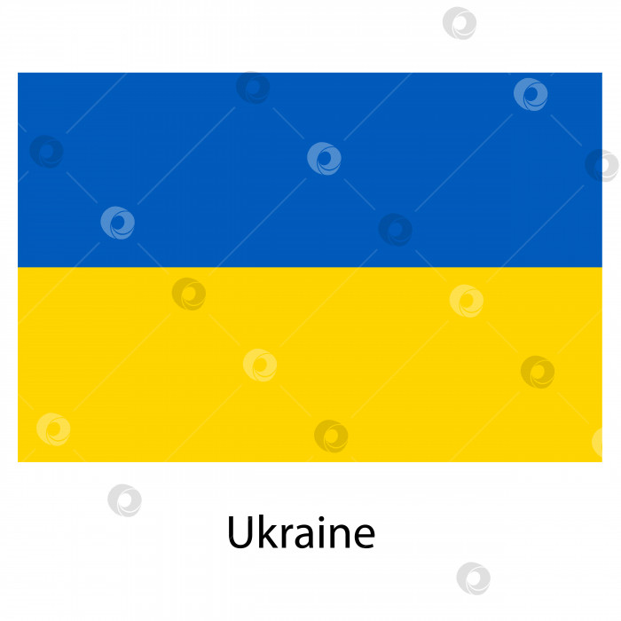 Скачать Флаг страны Украина. Векторная иллюстрация. фотосток Ozero