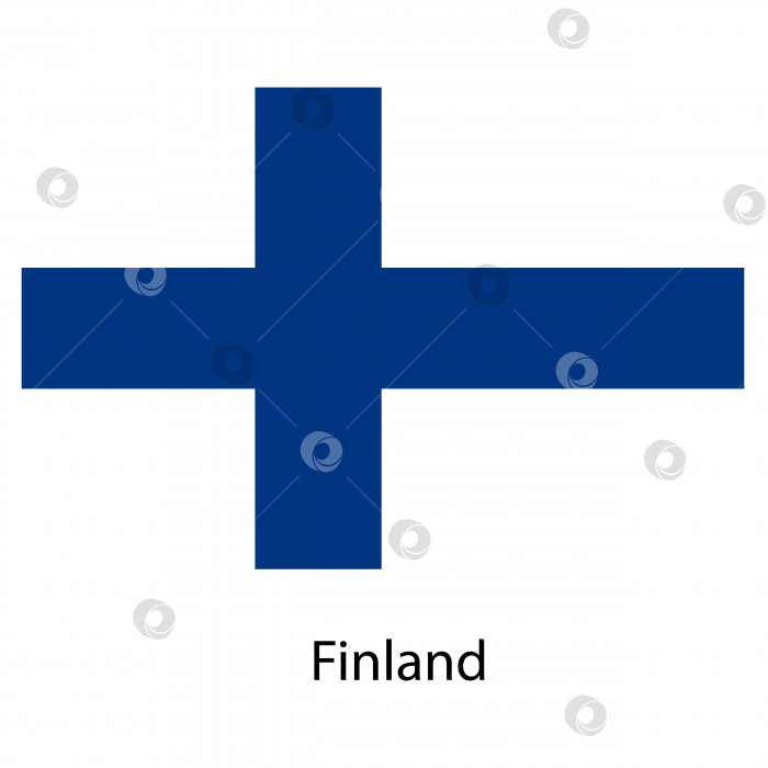 Скачать Флаг страны Финляндия. Векторная иллюстрация. фотосток Ozero