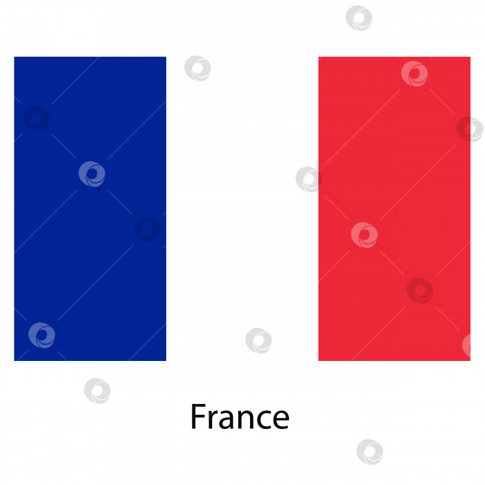 Скачать Флаг страны Франция. Векторная иллюстрация. фотосток Ozero