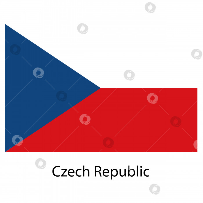 Скачать Флаг страны Чешская Республика. Векторная иллюстрация. фотосток Ozero