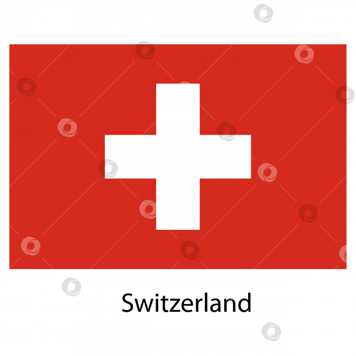 Скачать Флаг страны Швейцария. Векторная иллюстрация. фотосток Ozero