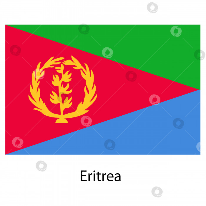 Скачать Флаг страны Эритрея. Векторная иллюстрация. фотосток Ozero