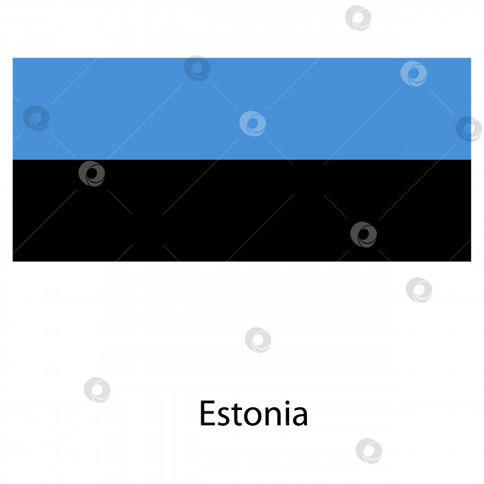 Скачать Флаг страны Эстония. Векторная иллюстрация. фотосток Ozero