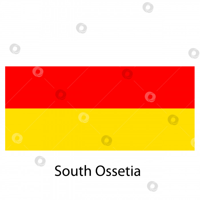 Скачать Флаг страны Южная Осетия. Векторная иллюстрация. фотосток Ozero