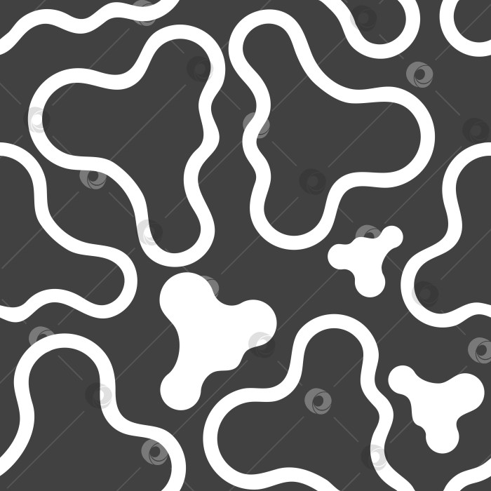 Скачать Бесшовный узор: плавные элементы, похожие на облака, на цветном фоне фотосток Ozero