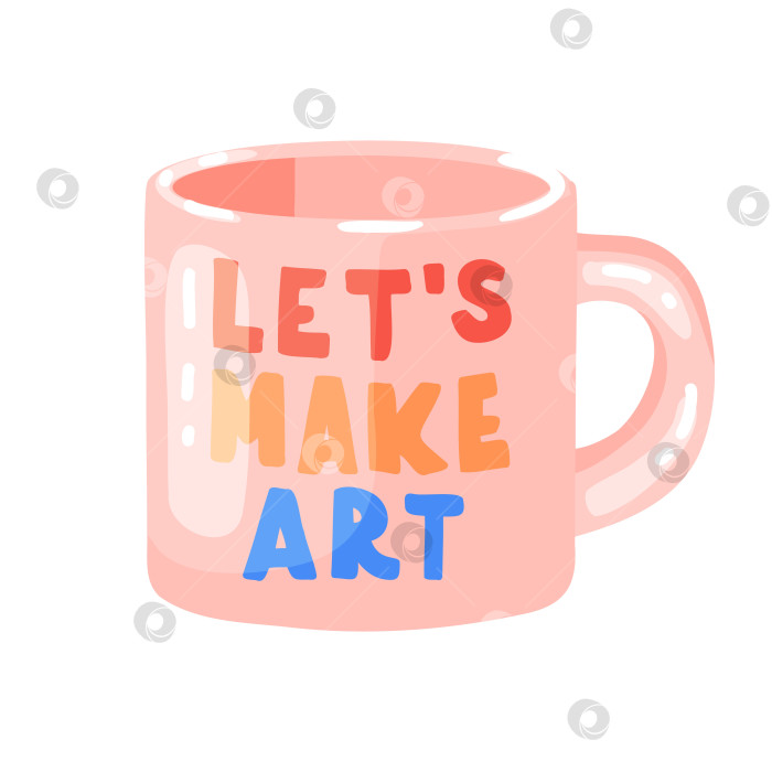 Скачать Иллюстрация креативной кружки Lets Make Art фотосток Ozero
