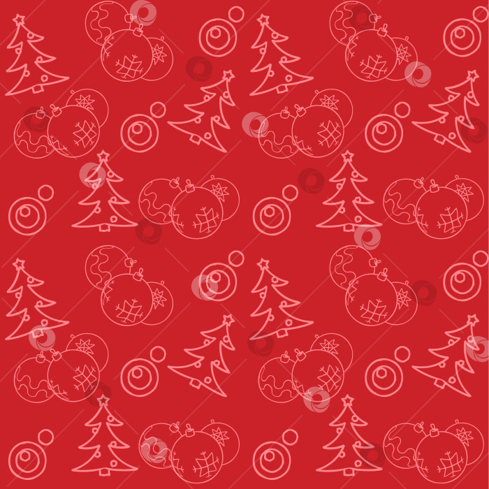 Скачать Бесшовный узор на рождественскую тематику фотосток Ozero